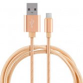 Кабель USB /Type-C 1м Energy ET-28 золотой /104100