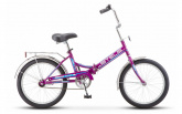 Велосипед 20" STELS Pilot 410 (1скор)  складной Z010 (2022) (Фиолетовый)