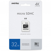 Карта памяти  MicroSDHC 32Gb Smart Buy Класс 10 /+ SD адаптер