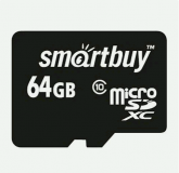 Карта памяти  MicroSDHC 64Gb Smart Buy Класс 10 без адаптера
