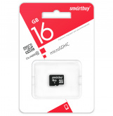 Карта памяти  MicroSDHC 16Gb Smart Buy Класс10 б/а