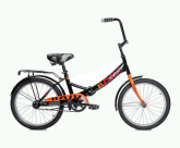 Велосипед 20" Кумир В2005 ФД Черный/Оранжевый; 1ск., сталь, складной