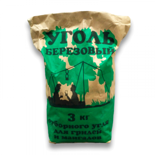 Уголь березовый 3кг Уголь березовый 3кг
