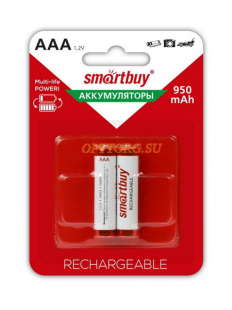 Аккумулятор Smartbuy R03 (AAA) 950 mAh, Ni-МН, BL-2,  2/24